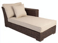 Sofás de exterior ratán chaise longue 200x80x70 cm - Marrón-Beige - Estilo moderno relajación