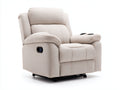 Sillones reclinables de tela 100x94x106 cm - beige claro - para salón con portavasos integrados