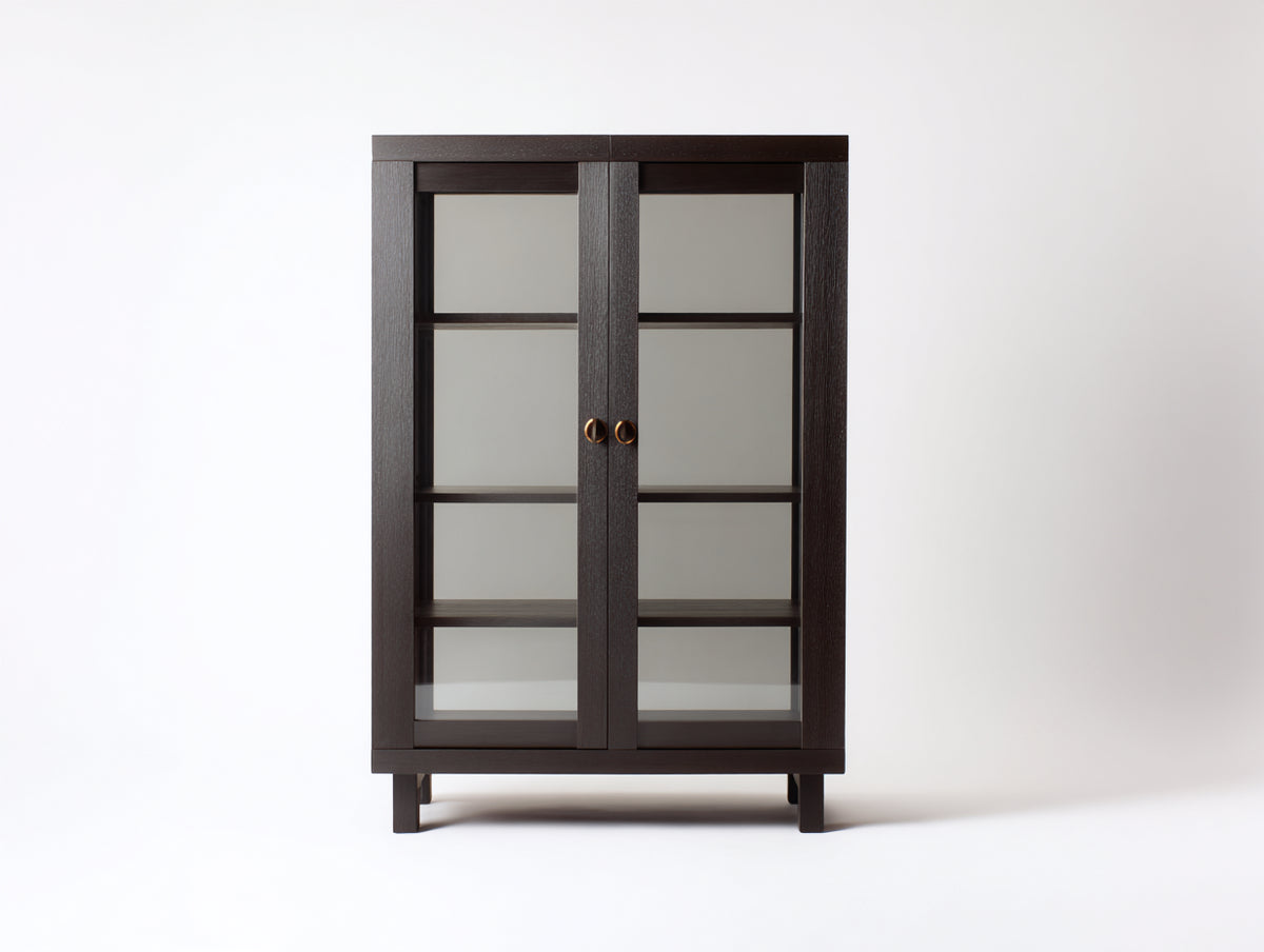 Vitrina de madera con cristal 80x35x120 cm 2 puertas estilo moderno para salon comedor almacenamiento y exposicion