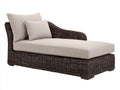 Tumbona de jardín de ratán sintético cama exterior 200x80x65 cm - marrón beige - estilo moderno relajante para terraza